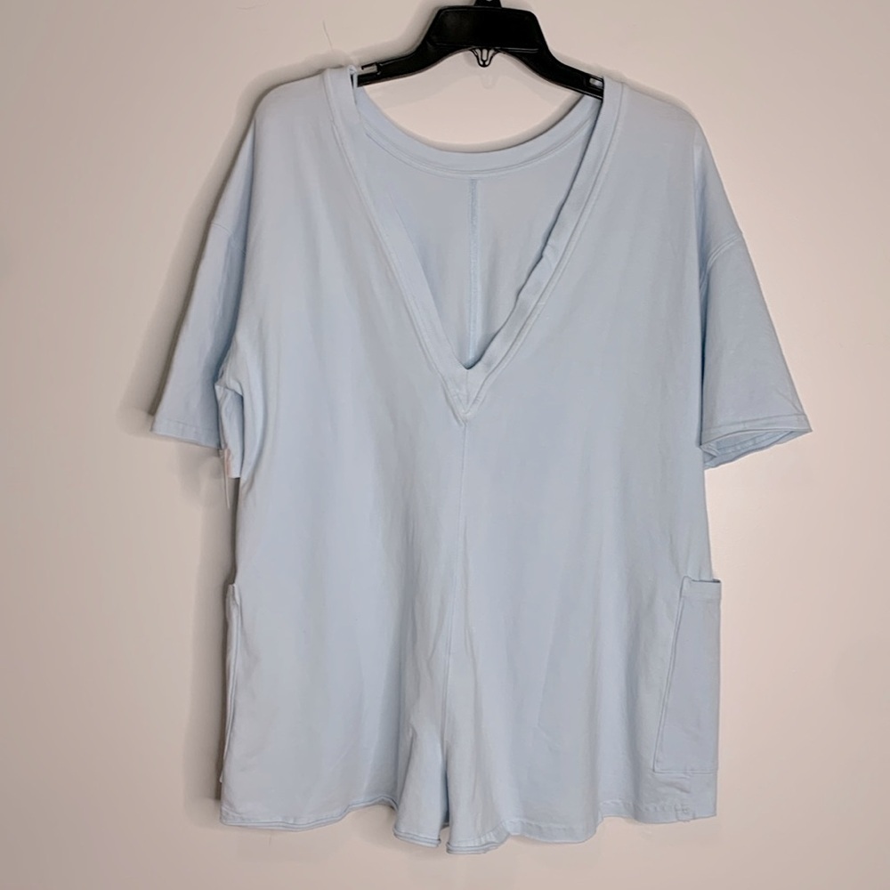 FP MOVEMENT Hot Shot Tee Romper Boardwalk Blue NWT - Picture 8 of 10